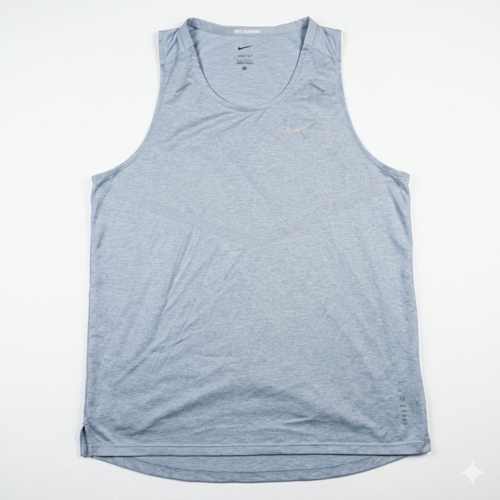 NIKE RUNNING Dri-Fit Rise 365 Tank Top Mens Large L Blue